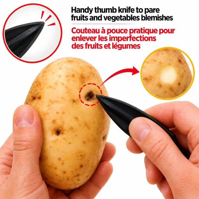 Alt view image 6 of 7 - Rotato Express Electric Peeler for Potatoes, Fruits & Vegetables | Hands-Free, Safe & Easy to Use, Effortlessly Peel, Spiralize, Zest & More, Nonslip Base, Includes Spare Blades & Thumb Knife