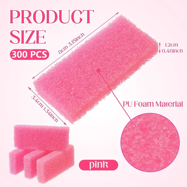 Alt view image 2 of 7 - 300 Pcs Pumice Stone Bulk for Feet Scrubber Dead Skin Disposable Foot Pumice Foot Shower Scrubber for Heel Cuticle Callus Remover Bath Spa (Pink)