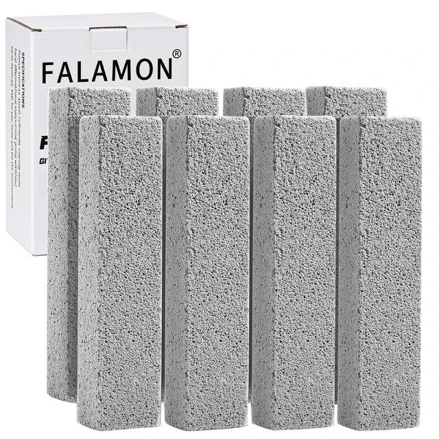 Main image of 8 Pack Pumice Stone for Toilet Bowl Cleaning, Scouring Stick Remove Toilet Bowl Hard Water Rings, Calcium Buildup and Rust Suitable for Cleaning Toilet, Bathroom, Kitchen Sink, Grill