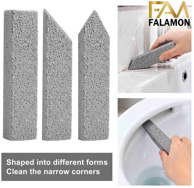 Alt view image 4 of 7 - 8 Pack Pumice Stone for Toilet Bowl Cleaning, Scouring Stick Remove Toilet Bowl Hard Water Rings, Calcium Buildup and Rust Suitable for Cleaning Toilet, Bathroom, Kitchen Sink, Grill