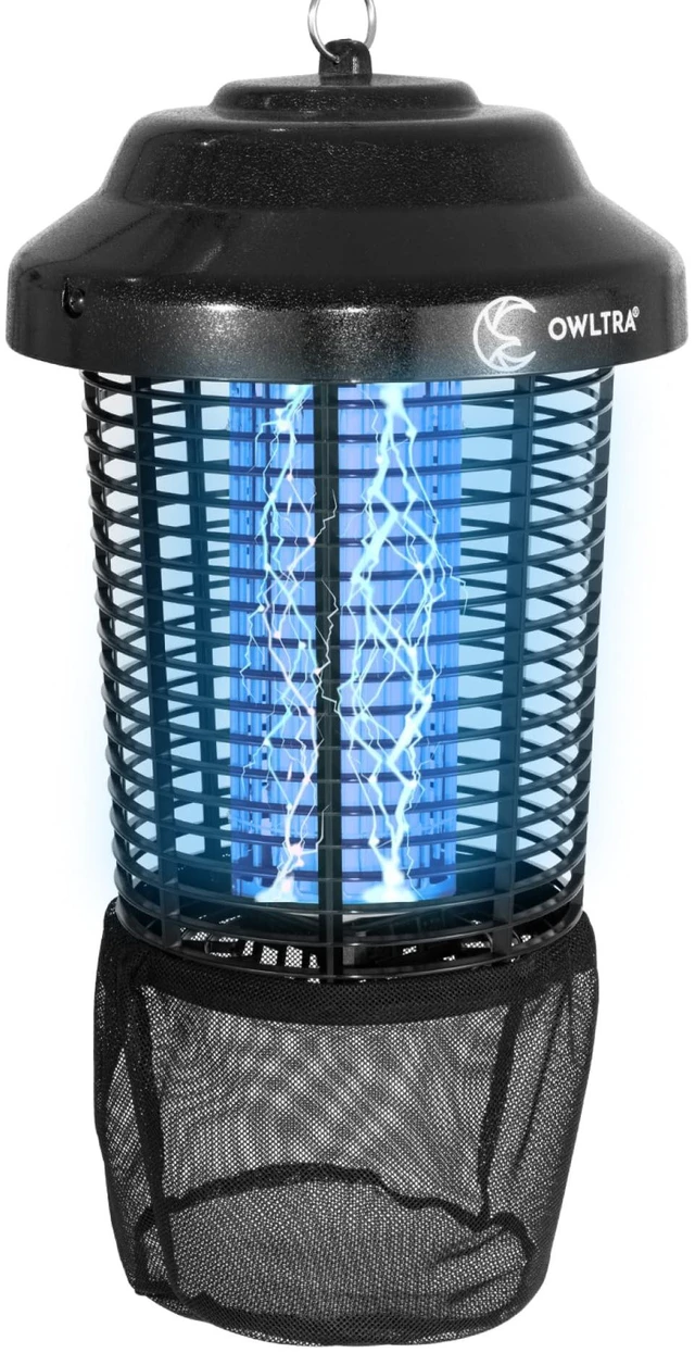Main image of OMT-E80 In/Outdoor Electronic Insect Killer & Catcher Lamp for Mosquitoes, Gnats, Aedes Mosquitoes, Flies, Moths & More with 2*40W UV Light & 4200V High Voltage Grid, 1.5 Acre Coverage, Black