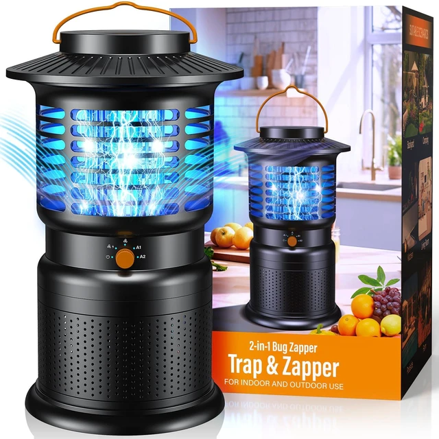 Main image of Cordless Fly Trap, Rechargeable 10000mAh Mosquito Trap & Bug Zapper for Indoor Outdoor Use, Auto Light Sensor, 2-in-1 Suction & Electric Grid, IPX5 Waterproof for Patio, RV, Camping