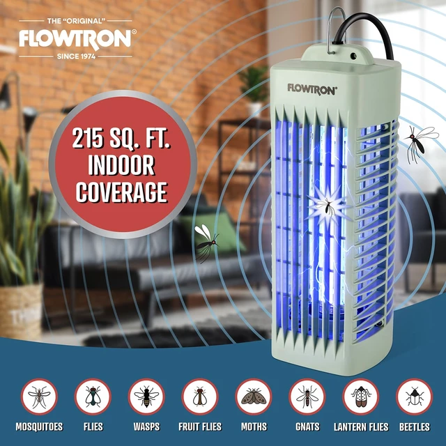 Alt view image 7 of 7 - Indoor Bug Zapper, 1000V UV Insect Killer, 215 Sq Ft, Green | aIdeal for bedrooms, kitchens, offices, and dining rooms - plug into any wall outlet for continuous protection