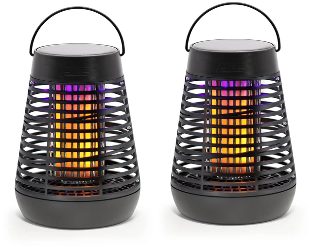 Main image of Portable Solar Insect Killer Torch (FLPT), Bug Zapper and Flame Accent Light, Kills Bugs on Contact - Twin Pack