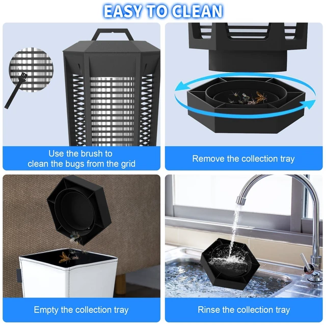 Alt view image 7 of 7 - Bug Zapper, 4200V Electric Mosquito Lamp, High Powered Insect Fly Trap, Gnat Moth Fruit Fly Catcher, 2300 Sq. Ft. Coverage IPX4 Waterproof for Home, Outdoor and Indoor