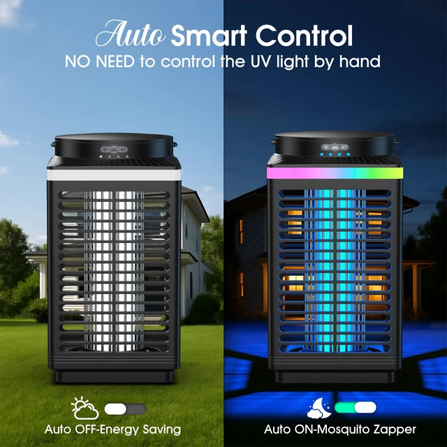 Alt view image 5 of 7 - Bug Zapper Outdoor, 4-in-1 4200V Electric Mosquito Zapper, Rechargeable Bug Zapper Cordless Fly Zapper with LED Night Light, Waterproof IP68, Portable & Wireless Insect Zapper for Patio