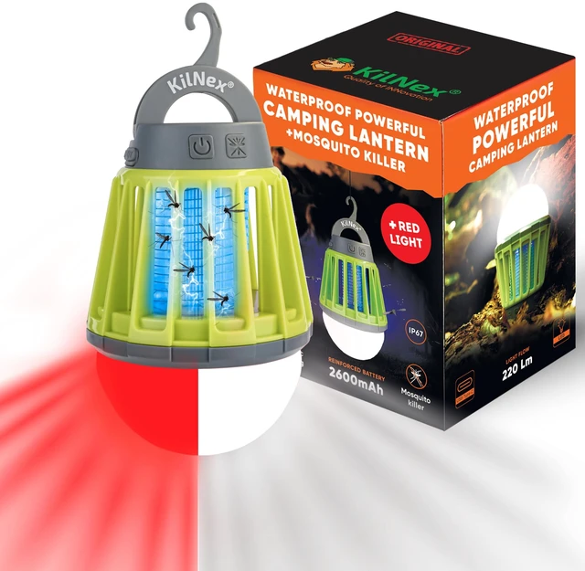 Main image of Camping Lantern with Mosquito Protection | Waterproof IP67 | White Red Light | Compact Portable for Camping, Hiking, Fishing