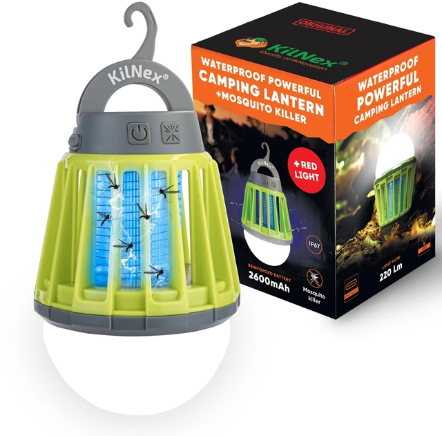 Alt view image 7 of 7 - Camping Lantern with Mosquito Protection | Waterproof IP67 | White Red Light | Compact Portable for Camping, Hiking, Fishing