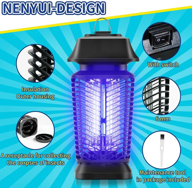 Alt view image 2 of 7 - Bug Zapper Outdoor Electric Simply zap for Indoor Outdoor Fly Zapper Traps Mosquito Killer for Home, Backyard, Patio, 90-130V, Bug Zapper Indoor