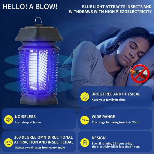Alt view image 3 of 7 - Bug Zapper Outdoor Electric Simply zap for Indoor Outdoor Fly Zapper Traps Mosquito Killer for Home, Backyard, Patio, 90-130V, Bug Zapper Indoor