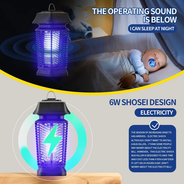 Alt view image 5 of 7 - Bug Zapper Outdoor Electric Simply zap for Indoor Outdoor Fly Zapper Traps Mosquito Killer for Home, Backyard, Patio, 90-130V, Bug Zapper Indoor