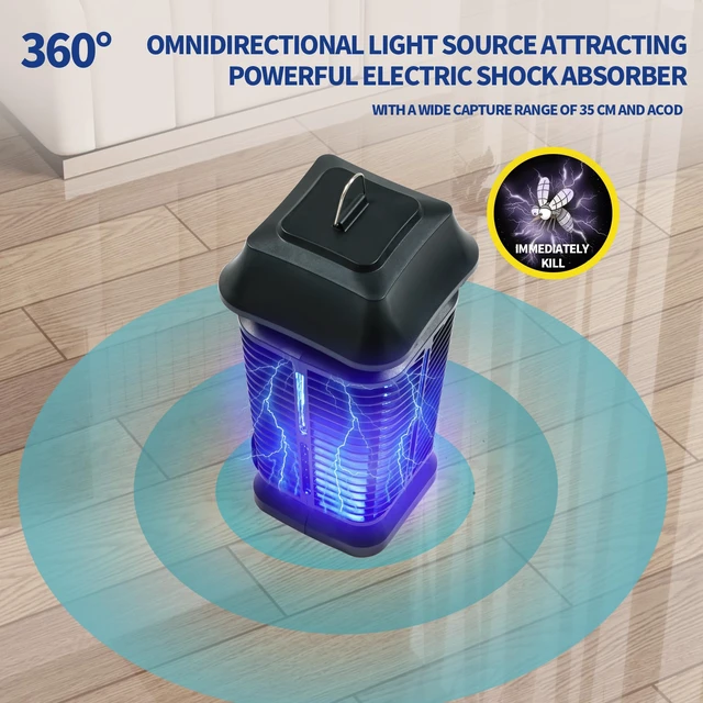 Alt view image 7 of 7 - Bug Zapper Outdoor Electric Simply zap for Indoor Outdoor Fly Zapper Traps Mosquito Killer for Home, Backyard, Patio, 90-130V, Bug Zapper Indoor