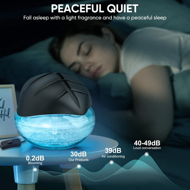 Alt view image 7 of 7 - Water Based Air Purifier for Home with 6x10ml Essential Oils Diffuser and Humidifier Function, Rainbow Air Washer with LED Light, Freshener for Smoke and Pet Odors