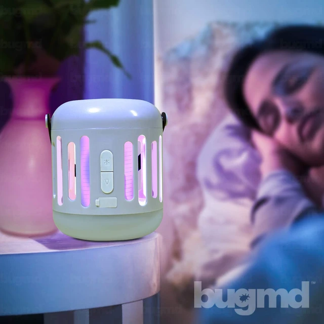 Alt view image 5 of 7 - Zap Trap, Battery or USB Powered 2-in-1 Lamp and Bug Zapper with UV and LED Light, Portable Light for Indoor Spaces