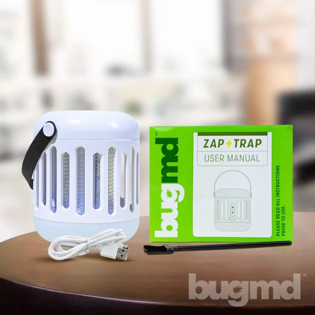 Alt view image 7 of 7 - Zap Trap, Battery or USB Powered 2-in-1 Lamp and Bug Zapper with UV and LED Light, Portable Light for Indoor Spaces