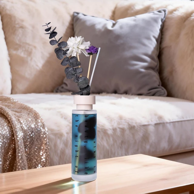 Alt view image 4 of 7 - Diffusers for Home, Reed Diffuser Set 4 Pack 20.28 Fl.oz, Scented Oil Diffuser & Air Freshener, Aromatherapy Home Fragrance with 16 Sticks for Bathroom Bedroom Living Room Office Decor