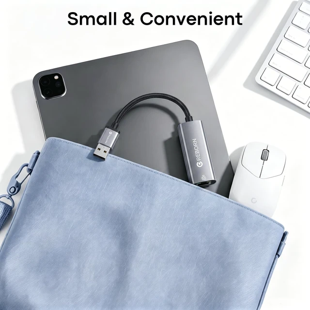 Alt view image 7 of 7 - USB to Ethernet Adapter, 1000Mbps USB 3.0 to RJ45 Gigabit Converter | USB-A to Ethernet LAN Network Adapter, for Laptop, Desktop PC, Windows macOS Linux Chromebook & More