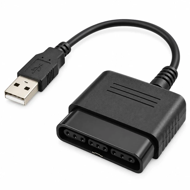 Main image of PS2 Controller to USB Adapter, Gamepad Converter for PS3 and PC,1Pack | Connect PS1/PS2 Controllers to USB Devices, Supports Vibration and Digital/Analog Modes on Compatible Games