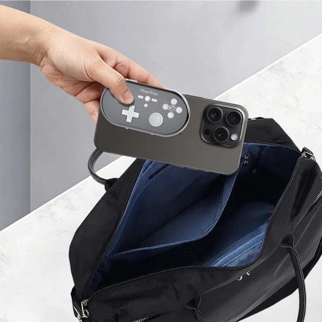 Alt view image 6 of 7 - Wireless Mini Controller for Switch, PC, iOS, Android, Supports Keyboard Mode for iPad Procreate (Silver)