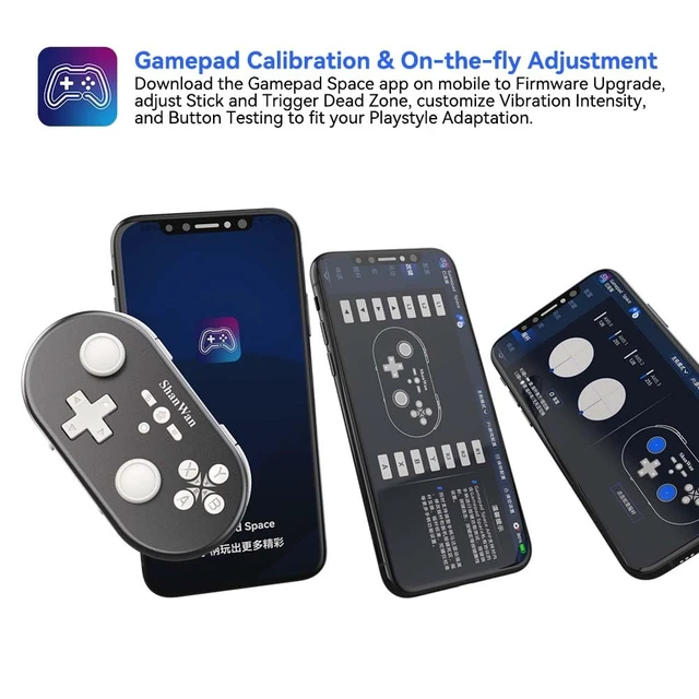 Alt view image 4 of 7 - Wireless Mini Controller for Switch, PC, iOS, Android, Supports Keyboard Mode for iPad Procreate (Silver)