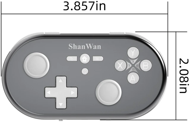 Alt view image 7 of 7 - Wireless Mini Controller for Switch, PC, iOS, Android, Supports Keyboard Mode for iPad Procreate (Silver)