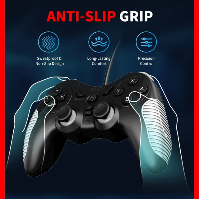 Alt view image 5 of 7 - W5 Wired Controller for Switch 2,Switch,PC,PS3 Gamepad | Dual Vibration,Hall Effect Joysticks,Turbo,Wake-up,C Button,Screenshot,10-Foot USB Cable,Plug and Play,Black