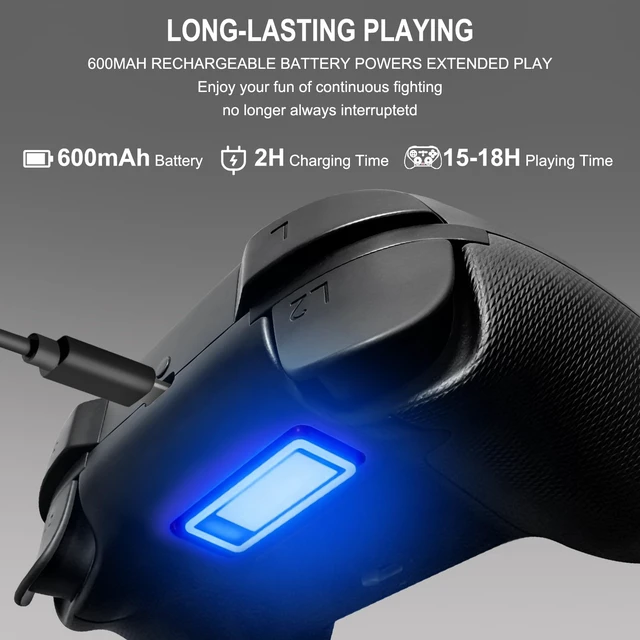 Alt view image 7 of 7 - Mobile Gaming Controller, Wireless Game Controller for iPad/Tablet/iPhone/Android/Switch/Switch 2/Lite/OLED/PC, Handheld Gamepad with Hall Effect Joysticks/Triggers/6-Axis Gyro - Black