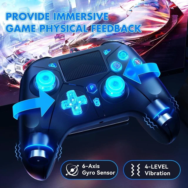 Alt view image 4 of 5 - Wired Controller for PS5/PS4/PC, Gaming Controllers, Gamepad with Dual Vibration 6-axis Gyroscope Support Turbo Macro Multi Touch Pad 3.5mm Audio Jack