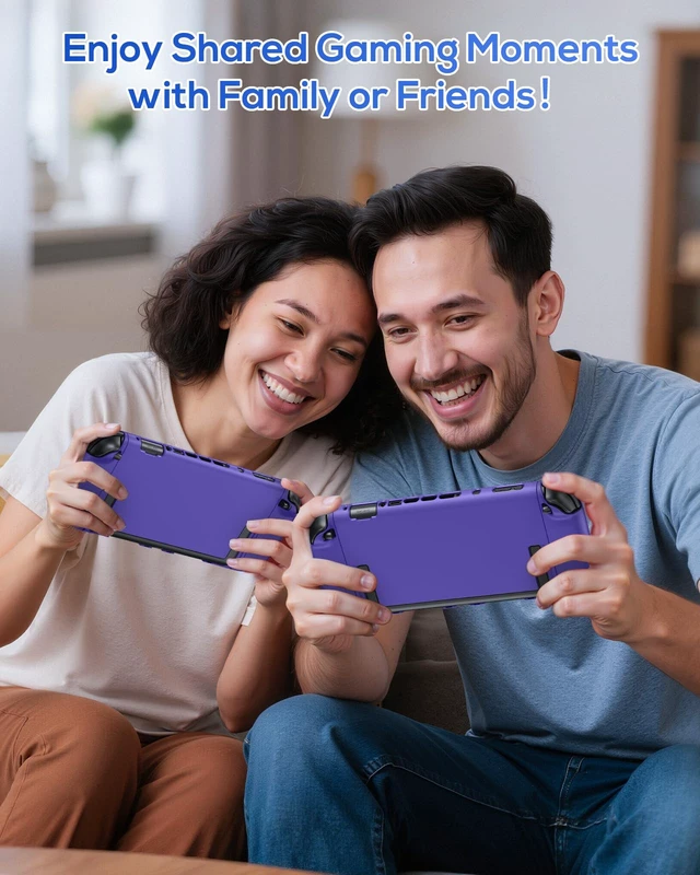 Alt view image 7 of 7 - Upgrade Switch 2 Protective Case&Screen Protector Set,Dockable Cover | Cute Hard Shell for Nintendo Switch 2 Console Accessories,Travel-Friendly,Kickstand Cutouts(Purple, for Switch 2 7.9inch)