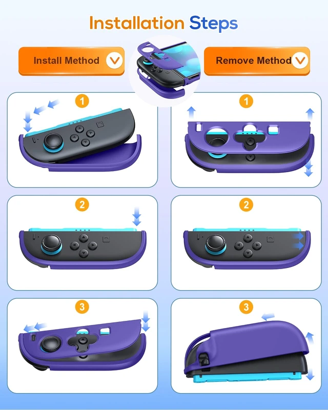 Alt view image 4 of 7 - Upgrade Switch 2 Protective Case&Screen Protector Set,Dockable Cover | Cute Hard Shell for Nintendo Switch 2 Console Accessories,Travel-Friendly,Kickstand Cutouts(Purple, for Switch 2 7.9inch)