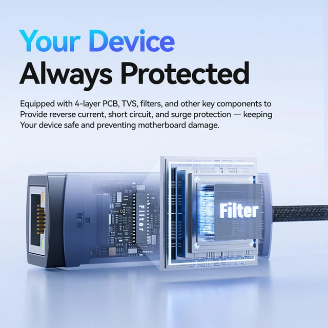 Alt view image 7 of 7 - USB 3.0 to Ethernet Adapter 1000Mbps Gigabit RJ45 Dongle PC | 1Gbps LAN speed, durable aluminum shell, braided cable, driver-free setup