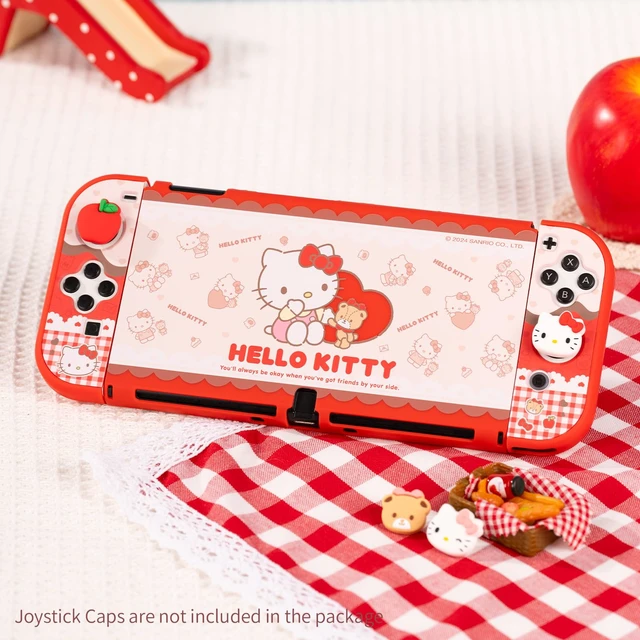 Alt view image 5 of 7 - Protective Shell for Switch OLED,Slim Cute Pattern Dockable Cover Case Compatible with Switch OLED,Anti-Scratch and Shock-Absorption Design Cover Skins for JoystickHello Kitty