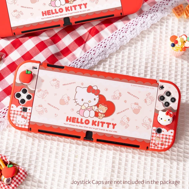 Alt view image 7 of 7 - Protective Shell for Switch OLED,Slim Cute Pattern Dockable Cover Case Compatible with Switch OLED,Anti-Scratch and Shock-Absorption Design Cover Skins for JoystickHello Kitty
