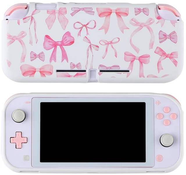 Main image of for Nintendo Switch Lite Protective Accessories Soft Silicone Cover Shell Compatible ONLY for Switch Lite Pink Coquette Bow Anti-Drop Shock Proof Aesthetic Protector