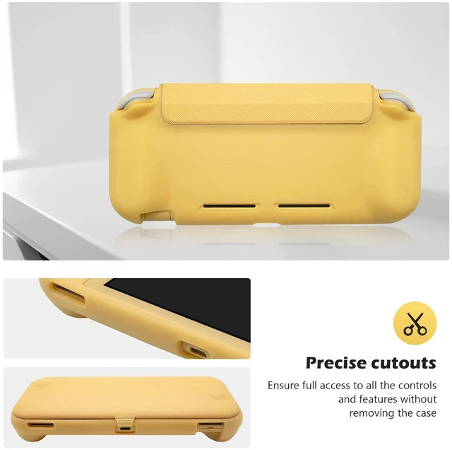 Alt view image 5 of 7 - Flip Cover for Switch Lite with 2 Pack Screen Protectors, Yellow | Slim Protective Case with Magnetically Detachable Front Cover for Nintendo Switch Lite 2019