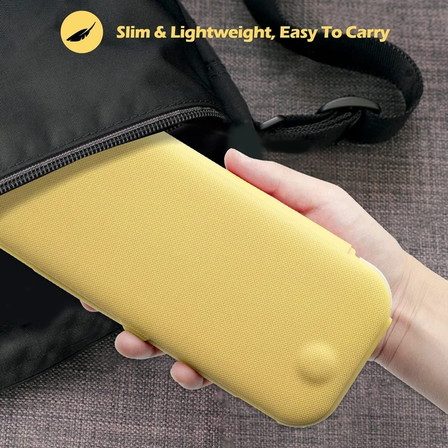Alt view image 7 of 7 - Flip Cover for Switch Lite with 2 Pack Screen Protectors, Yellow | Slim Protective Case with Magnetically Detachable Front Cover for Nintendo Switch Lite 2019