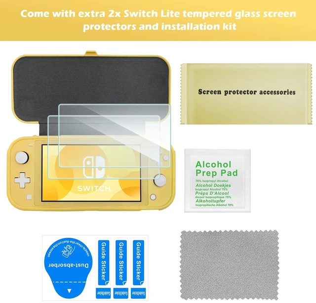Alt view image 6 of 7 - Flip Cover for Switch Lite with 2 Pack Screen Protectors, Yellow | Slim Protective Case with Magnetically Detachable Front Cover for Nintendo Switch Lite 2019