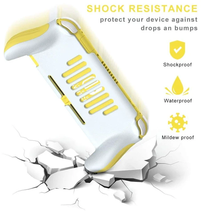 Alt view image 4 of 7 - Grip Case for Nintendo Switch Lite,Hand Grips Handles Ergonomic Protective Case,Accessories Compatible with Nintendo Switch Lite (Yellow)