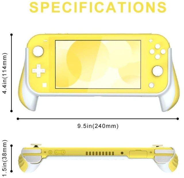 Alt view image 5 of 7 - Grip Case for Nintendo Switch Lite,Hand Grips Handles Ergonomic Protective Case,Accessories Compatible with Nintendo Switch Lite (Yellow)