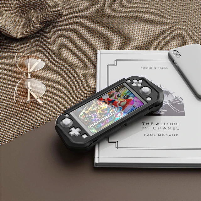 Alt view image 5 of 7 - Compatible with Nintendo Switch Lite Screen Protector Case Cover with Hand Grip, Detachable Protective Case with Shockproof and Anti-Scratch Design for Nintendo Switch Lite, Black