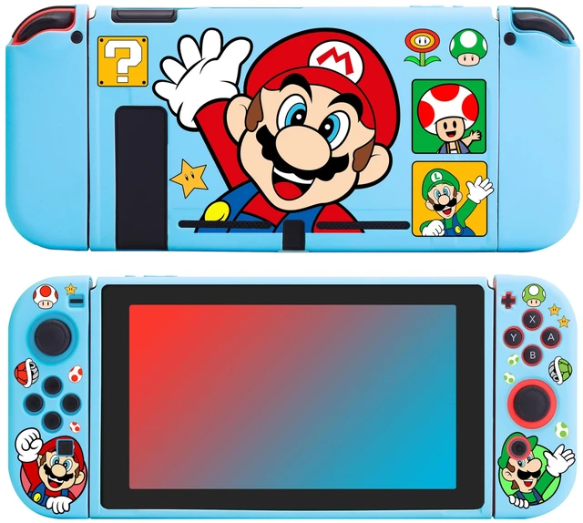 Main image of Case Designed for Nintendo Switch for Girls Boys Kids Soft Slim TPU Switch Cases Cute Kawaii Character Cartoon Protective Shell Cover Compatible with Nintendo Switch 2017 - Blue Ma
