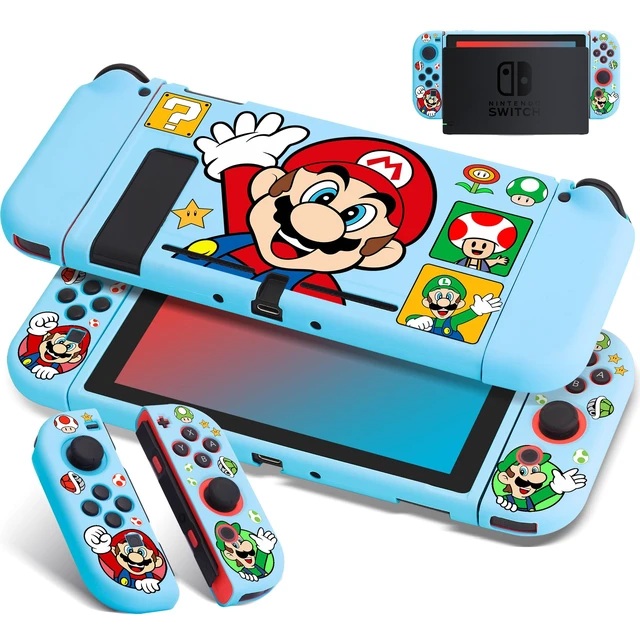 Alt view image 7 of 7 - Case Designed for Nintendo Switch for Girls Boys Kids Soft Slim TPU Switch Cases Cute Kawaii Character Cartoon Protective Shell Cover Compatible with Nintendo Switch 2017 - Blue Ma
