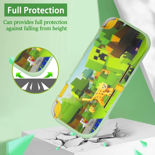 Alt view image 3 of 5 - Protective Case for Switch Lite, Soft Cover Shock Absorption Anti-Scratch Shell with Cute Pattern, Green