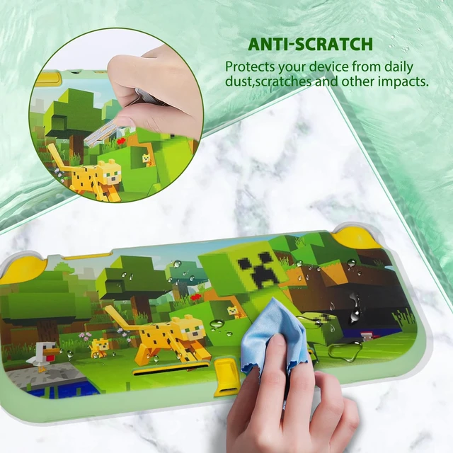 Alt view image 4 of 5 - Protective Case for Switch Lite, Soft Cover Shock Absorption Anti-Scratch Shell with Cute Pattern, Green