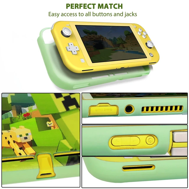 Alt view image 5 of 5 - Protective Case for Switch Lite, Soft Cover Shock Absorption Anti-Scratch Shell with Cute Pattern, Green