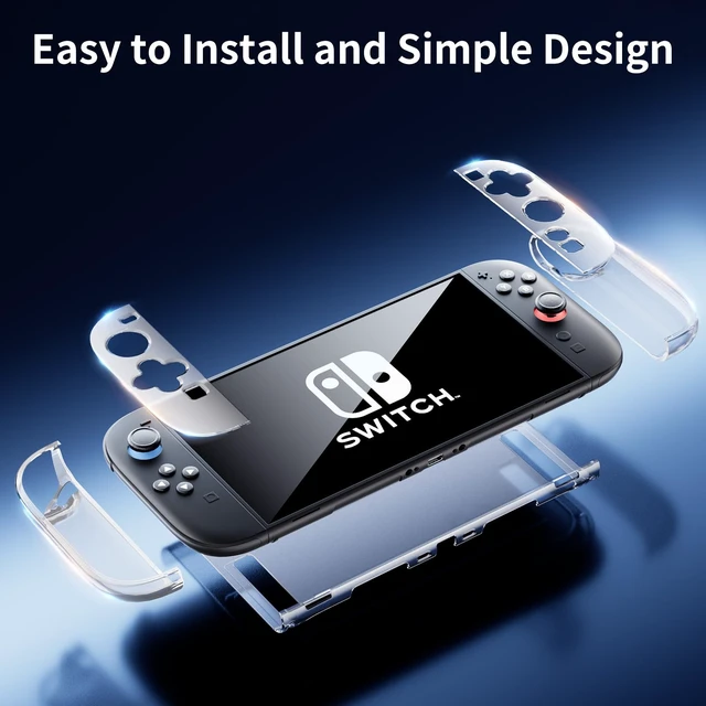 Alt view image 4 of 7 - Switch 2 Case for Nintendo, Dockable Shock Absorption Cover Shell | Screen Protector Film, Joy Con Controller Skin, Thumb Grips, Anti-Scratch Guard, Handheld Protective Accessories Kit