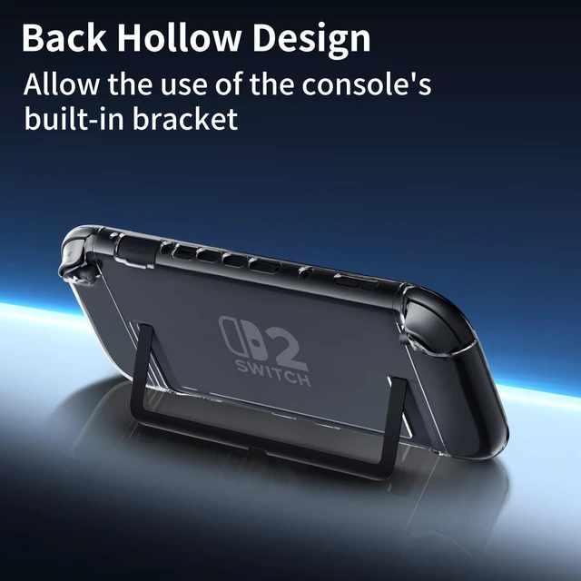 Alt view image 5 of 7 - Switch 2 Case for Nintendo, Dockable Shock Absorption Cover Shell | Screen Protector Film, Joy Con Controller Skin, Thumb Grips, Anti-Scratch Guard, Handheld Protective Accessories Kit