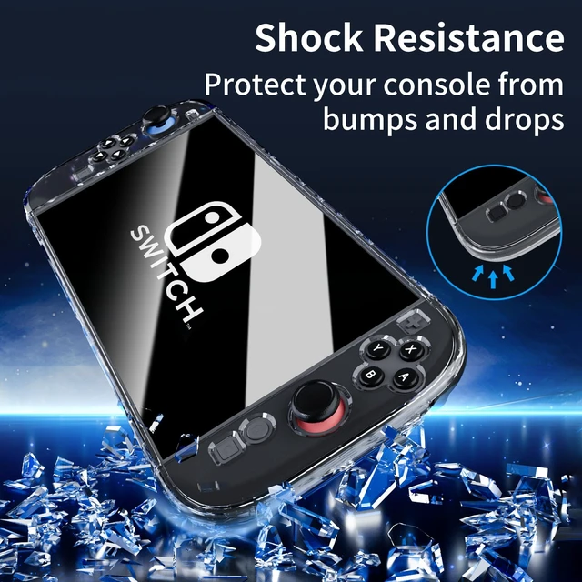 Alt view image 6 of 7 - Switch 2 Case for Nintendo, Dockable Shock Absorption Cover Shell | Screen Protector Film, Joy Con Controller Skin, Thumb Grips, Anti-Scratch Guard, Handheld Protective Accessories Kit