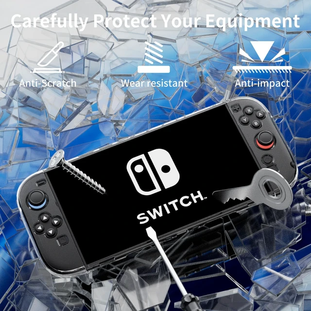 Alt view image 7 of 7 - Switch 2 Case for Nintendo, Dockable Shock Absorption Cover Shell | Screen Protector Film, Joy Con Controller Skin, Thumb Grips, Anti-Scratch Guard, Handheld Protective Accessories Kit