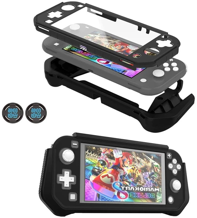 Main image of Protective Case for Nintendo Switch Lite, Switch Lite Case with Detachable Screen Protector Cover + Hand Grip Case Compatible with Nintendo Switch Lite 2019, Black